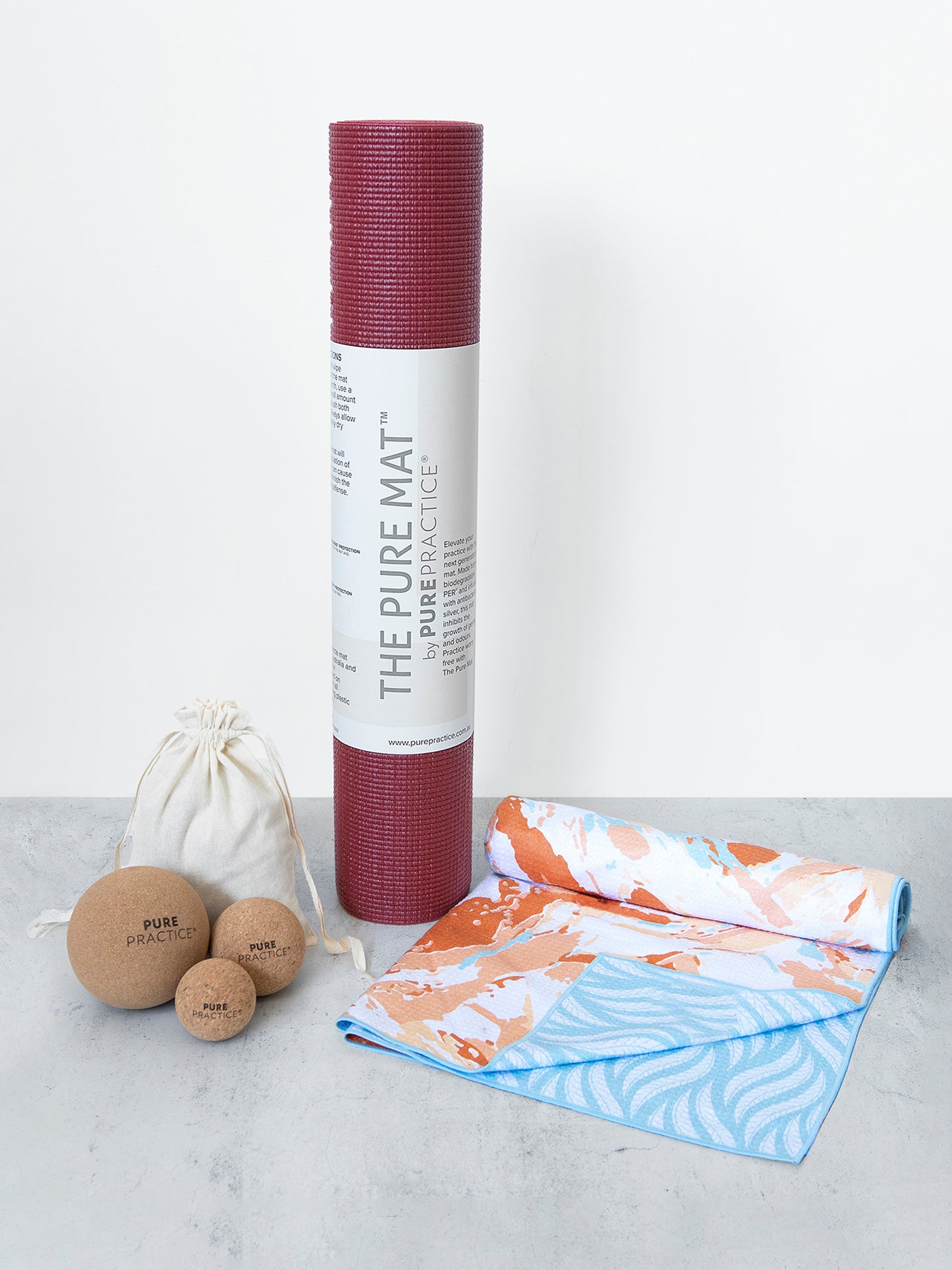 Yoga Mat & Towel & Massage Balls Bundle