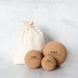 Trigger balls, massage balls on grey background