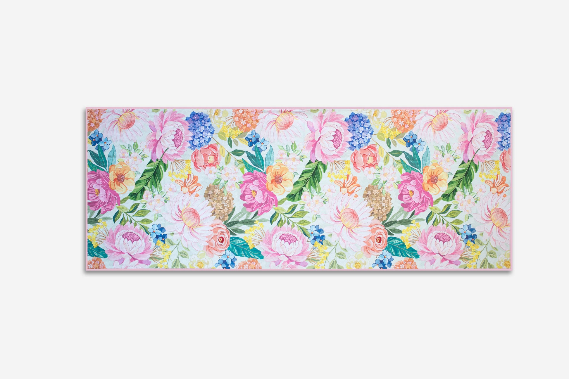 Yoga towel Flowers pretty bright colours design