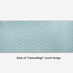 Yoga towel wave repetitive pattern blue colours