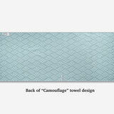 Yoga towel wave repetitive pattern blue colours