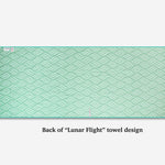 Yoga towel wave repetitive pattern blue green colours