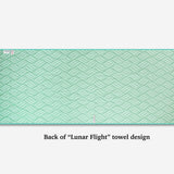 Yoga towel wave repetitive pattern blue green colours