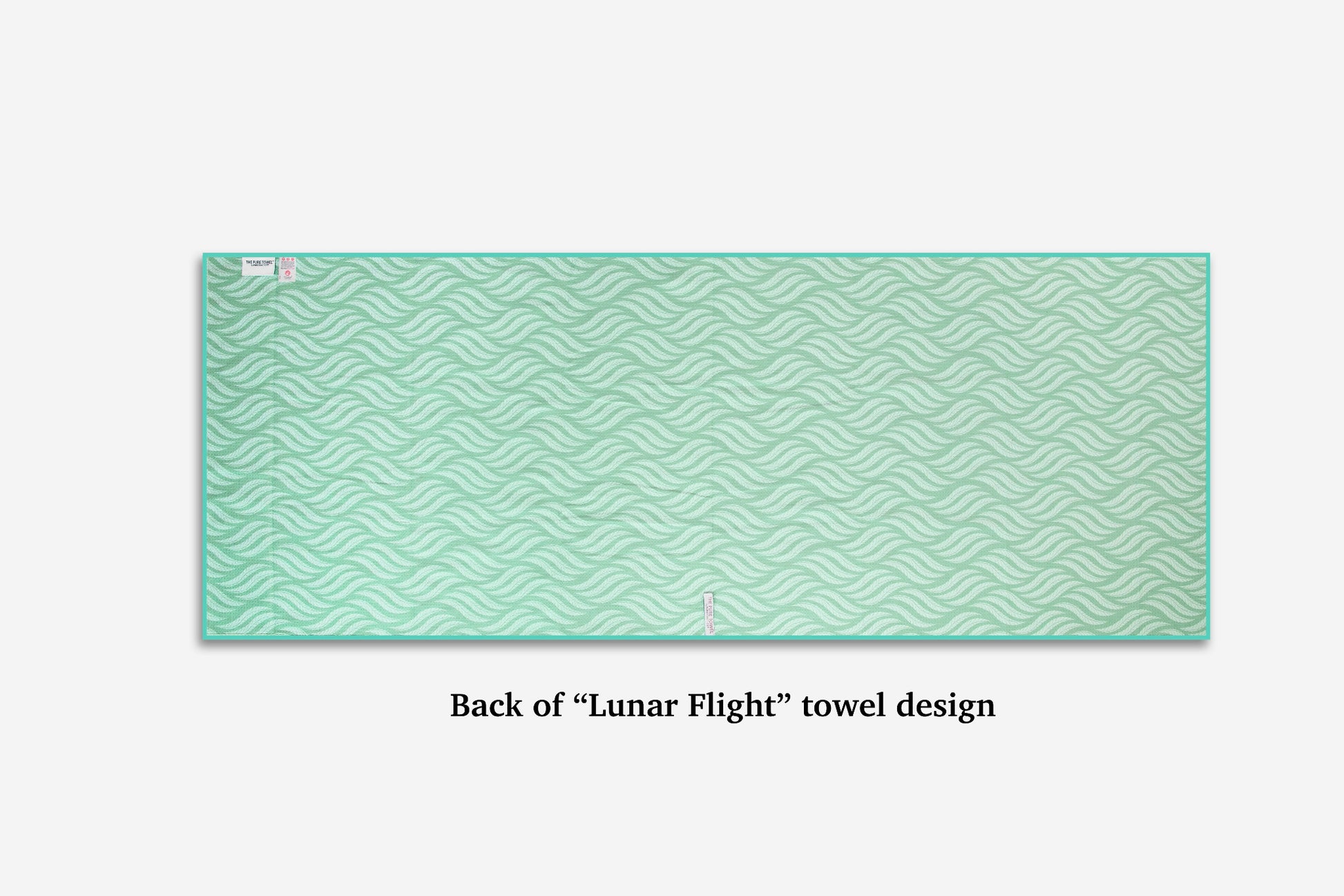 Yoga towel wave repetitive pattern blue green colours