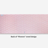 Yoga towel wave repetitive pattern pink colours